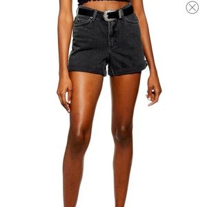 NWT Topshop Faded Black Mom Jeans